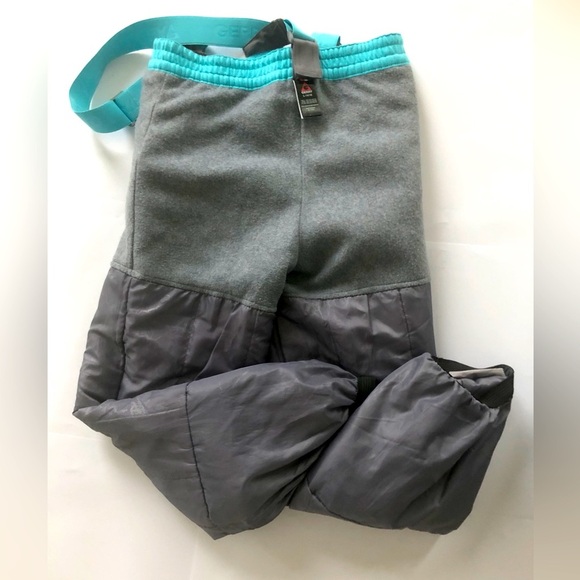Gerry Snowpants ❄️ Grey with Turquoise Blue Adjustable Straps Youth Size… - Picture 5 of 6